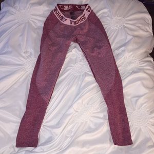 Maroon gym shark flex leggings